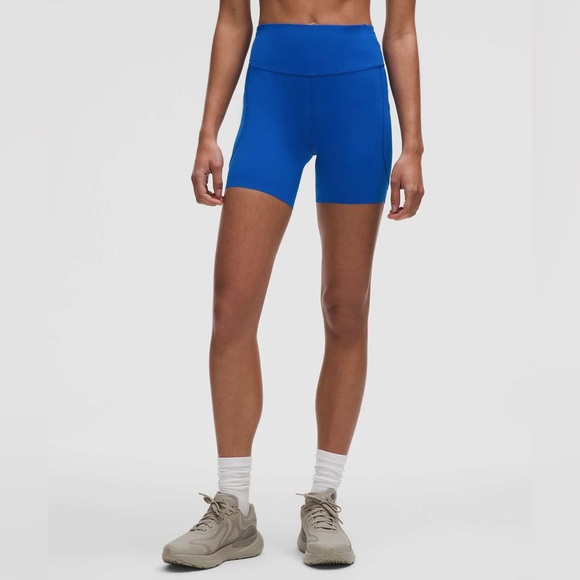 Lululemon Fast and Free High-Rise Short 6" *5 Pocket - Galactic Cobalt - Picture 1 of 9
